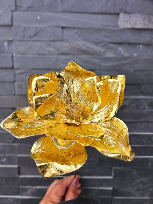 Metallic Magnolia Pick Gold Artificial